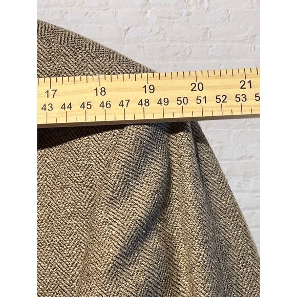 Andrew Fezza 44R Men Taupe Beige Herringbone Silk Tweed Blazer Sport Coat Jacket - Picture 11 of 15